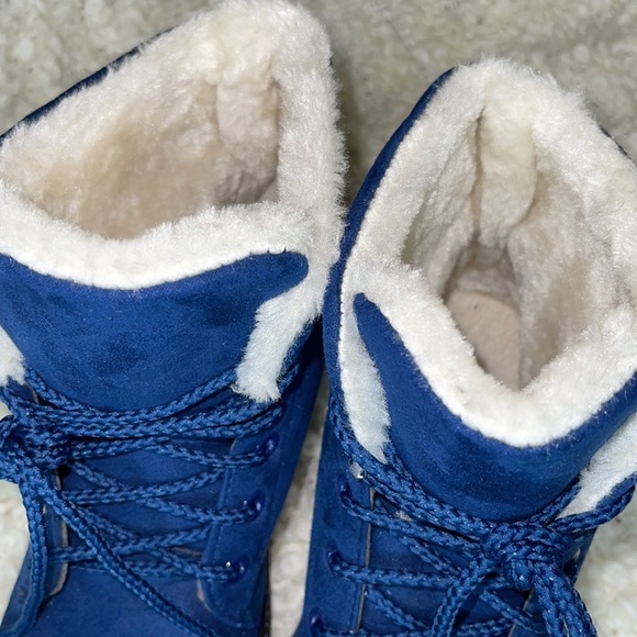 SQL Fur Blue Boots Size 40 - Picture 6 of 10